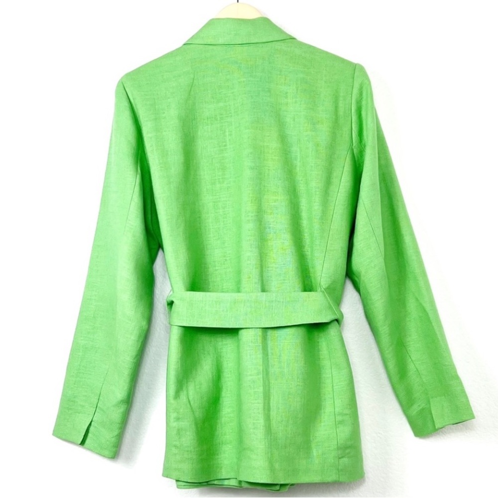 House Of Harlow 1960 Linen Blend Boxy Fit Double Breasted Jacket LG NWT - Picture 4 of 11
